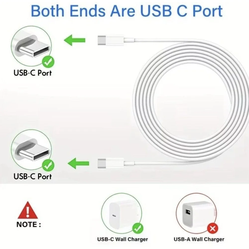 USB-C to USB C Type-C Fast Charging Data SYNC Charger Cable Cord 2A 3FT/40 Inch